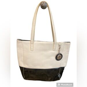 Kate Landry Leather & Vinyl Large Tote Bag